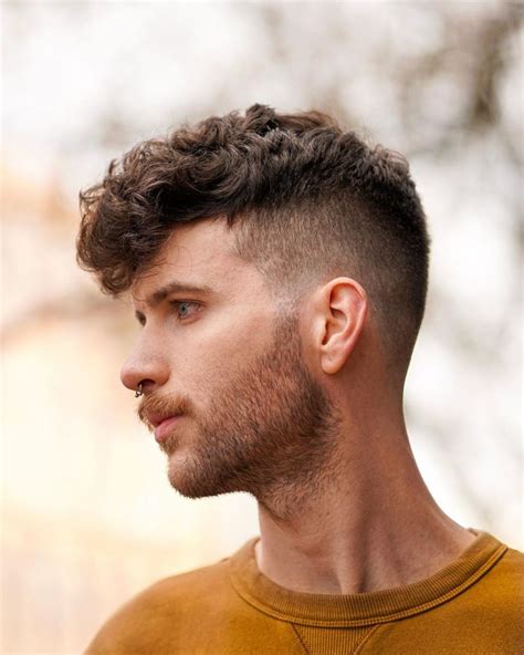 fade curly haircut